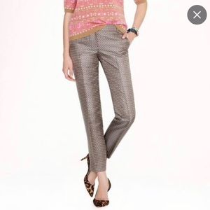 J. Crew Collection 100% silk geo patterned cafe capri